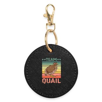 Quail - Round Keyring - black - Front