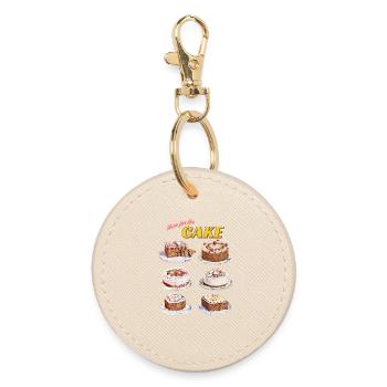 Cake collection with retro vibes - Round Keyring - oyster - Front