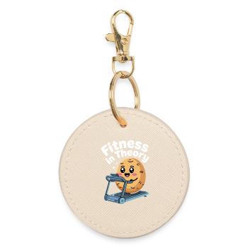 Fitness Potato Doll Cartoon Design - Porte-clés rond - huître - Devant