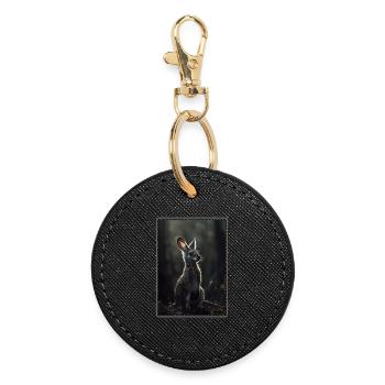 Wallabies Wallaby - Round Keyring - black - Front