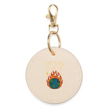the end is approaching - Round Keyring - oyster - Front