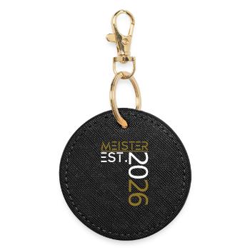 Master est. 2026 - Porte-clés rond - noir - Devant