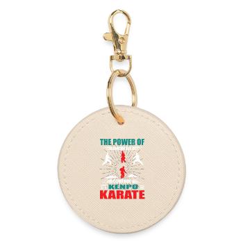 Kenpo Karate Zanshin Design - Runder Schlüsselanhänger - Auster - Vorne