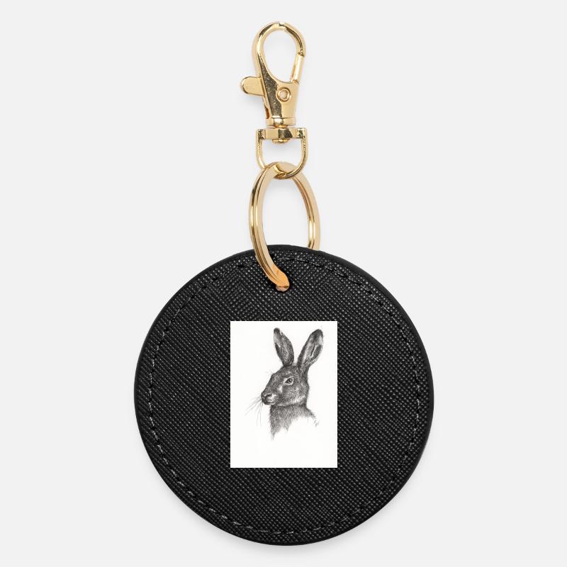Pas juste un autre lapin - Porte-clés rond - noir