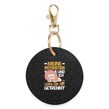 Ma motivation et moi - actuellement séparés - Porte-clés rond - noir - Devant