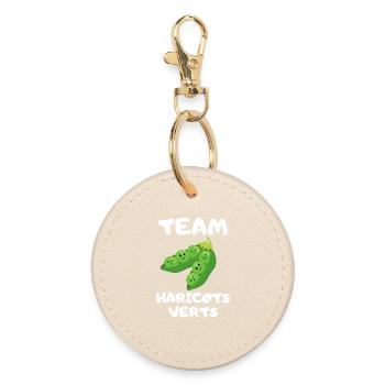 Essen Humor Grüne Bohne Gemüse Team Bohne - Runder Schlüsselanhänger - Auster - Vorne