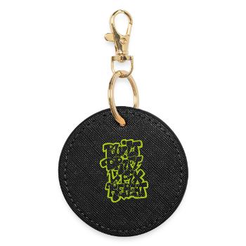 Built Drift Fix Repeat 02 - Round Keyring - black - Front