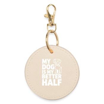 Mon chien est ma meilleure moitié - Porte-clés rond - huître - Devant