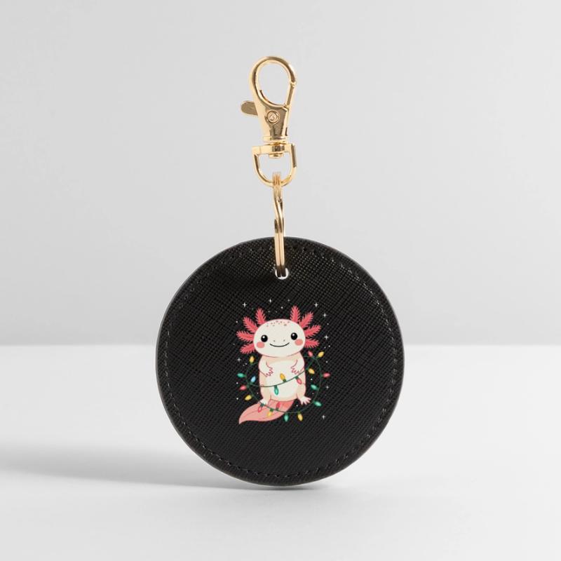 Pull de Noël Axolotl Drôle Mignon Porte-clés rond