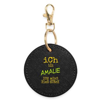 Amalie Amalie - Round Keyring - black - Front