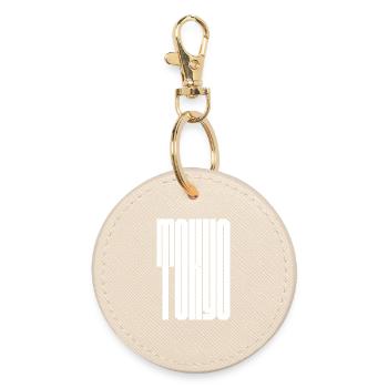 Tokyo City bold typography - Round Keyring - oyster - Front