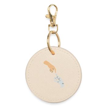 GPT Artificial Intelligence - Round Keyring - oyster - Front