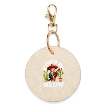 Fierté du Mexique & Maison Drapeau du Mexique - Porte-clés rond - huître - Devant