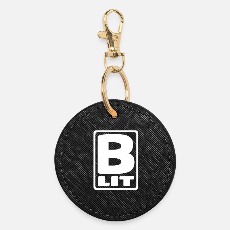 B LIT - Porte-clés rond - noir