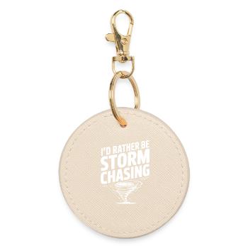 Je préfère être à la chasse de la tempête - Porte-clés rond - huître - Devant