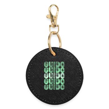 Guido comme prénom - Porte-clés rond - noir - Devant