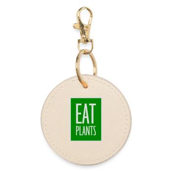 Sigle végétarien végan drôle de Eat Plants - Porte-clés rond - huître - Devant