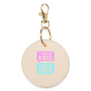 Speech Therapist Speech Therapist - Round Keyring - oyster - Front