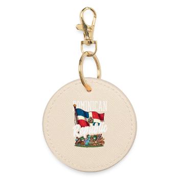 Drapeau de la République dominicaine Dom Rep Pride - Porte-clés rond - huître - Devant