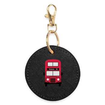 London - Round Keyring - black - Front