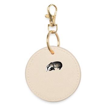 Badger - Round Keyring - oyster - Front