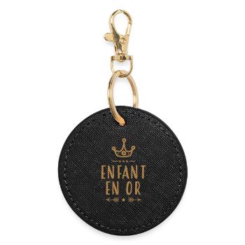 adolescent / enfant / ado / adolescente - Porte-clés rond - noir - Devant