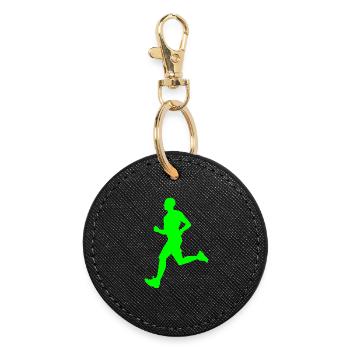 Running hommes 4 - Porte-clés rond - noir - Devant
