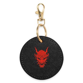 Red gothic demon - Round Keyring - black - Front