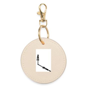 The Shadow Man - Round Keyring - oyster - Front