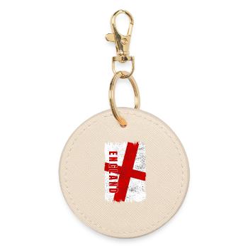 Drapeau de l'Angleterre - Porte-clés rond - huître - Devant
