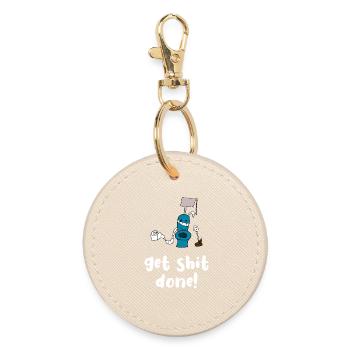 Faire de la merde toilettes toilettes enfants parents - Porte-clés rond - huître - Devant