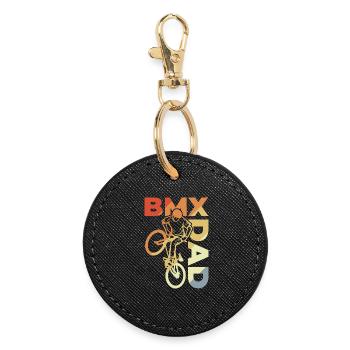 BMX Dad - Round Keyring - black - Front