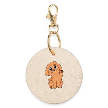 Caniche Chien Race Chien Chiens - Porte-clés rond - huître - Devant