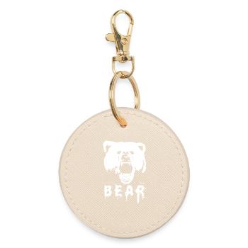 Bear - Round Keyring - oyster - Front