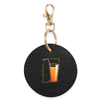 Boire dans un cadre - Porte-clés rond - noir - Devant