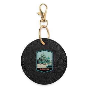 Illustration Dôme de la cathédrale de Berlin - Porte-clés rond - noir - Devant
