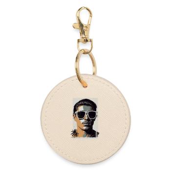 Hipsters cool - Porte-clés rond - huître - Devant
