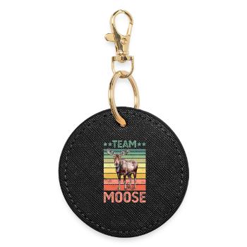 Elk - Round Keyring - black - Front