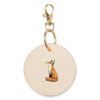 Renard avec des étoiles - Porte-clés rond - huître - Devant