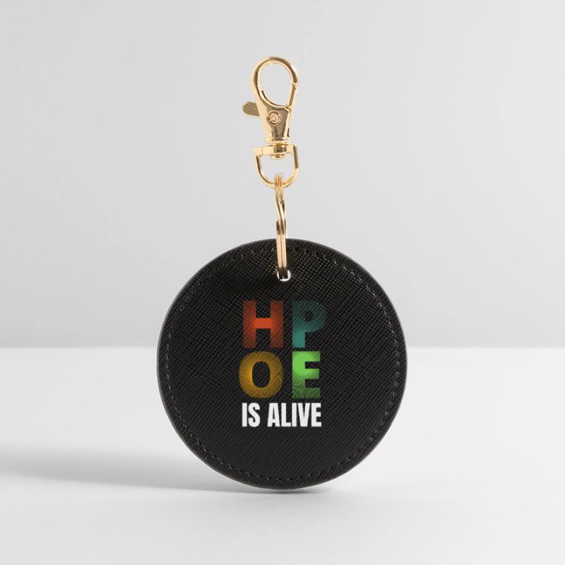Hope Is Alive Gradient Typography Round Keyring