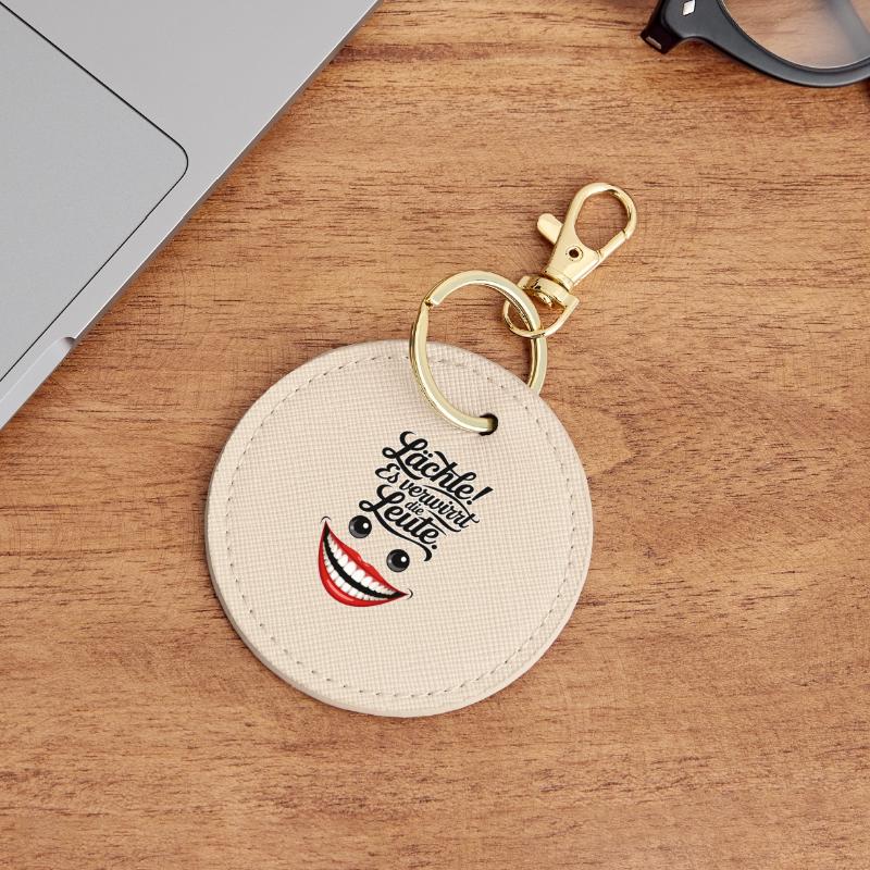 Always smiling Round Keyring