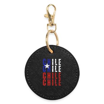 Chilenischer Stolz, ich liebe Chile - Runder Schlüsselanhänger - Schwarz - Vorne
