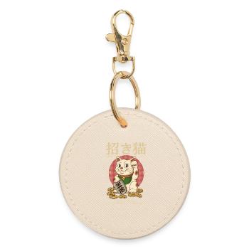 Maneki Neko - Porte-clés rond - huître - Devant