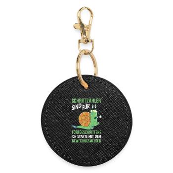 Podomètre? J’utilise le détecteur de mouvement - Porte-clés rond - noir - Devant