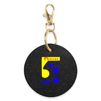 Nièvre 58 logo - Round Keyring - black - Front