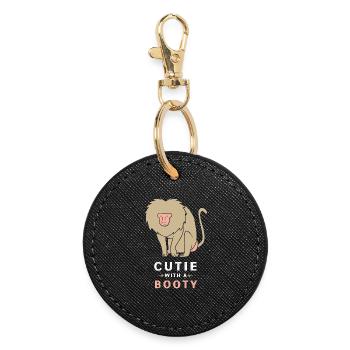 primate - Round Keyring - black - Front