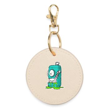 Monster Dose Cartoon Comic - Runder Schlüsselanhänger - Auster - Vorne