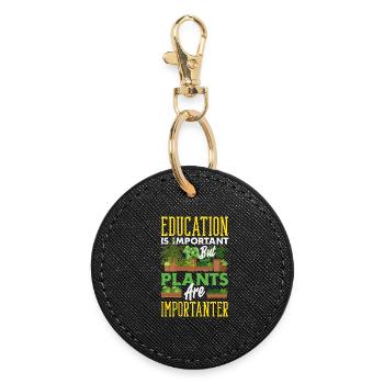 Garten- Und Pflanzenliebhaber Geschenke - Runder Schlüsselanhänger - Schwarz - Vorne