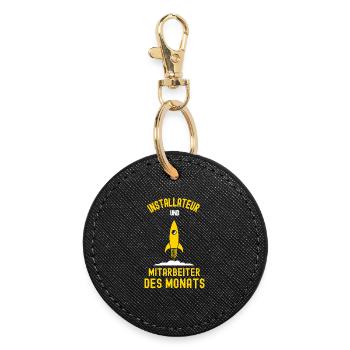 Installer Employee of the Month Installers - Round Keyring - black - Front