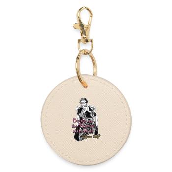 Virginia Woolf BOOKS - Round Keyring - oyster - Front